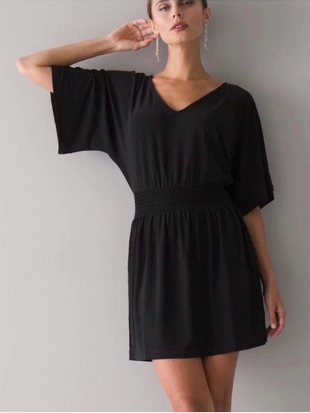White House Short Sleeve Matt Jersey Kimono Dress